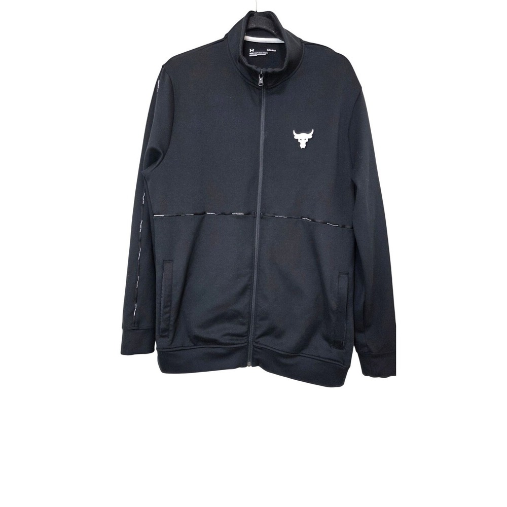 Under Armour Project Rock Athletic Street Full-Zip Jacket LG Black Loose Fit